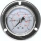 Mobile Preview: Glycerin-Einbaumanometer,Front-ring, 100mm, -1 bis 0 bar
